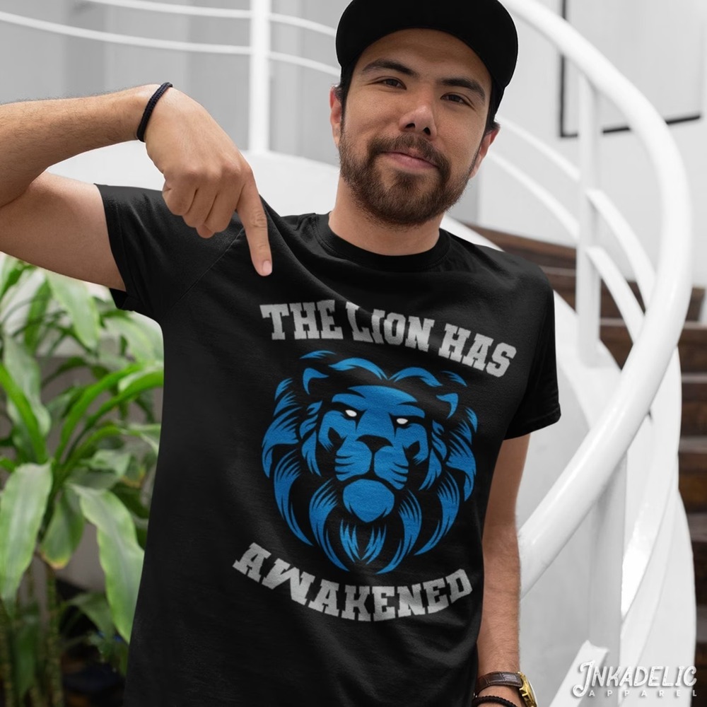 Detroit Lions Shirt Funny Lion Awakened Tee Goff Hutchinson